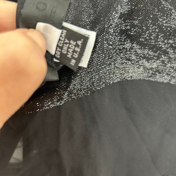 Chado Ralph Rucci sheer top black striped couture medium party holiday event - Picture 4 of 6